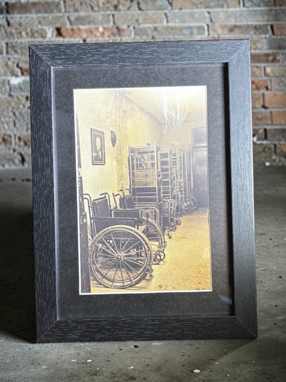 Abandoned Wheelchairs Framed Art | 5x7 Horror Décor